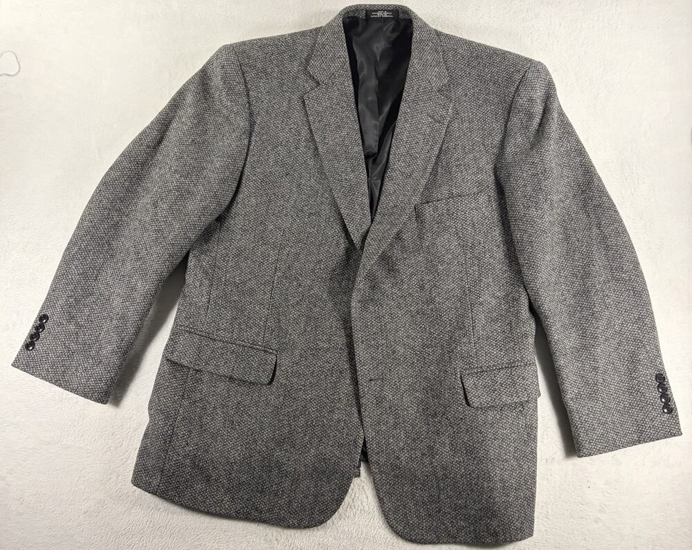 Barrington Gray Blazer Men’s 44S Tweed 100% Wool